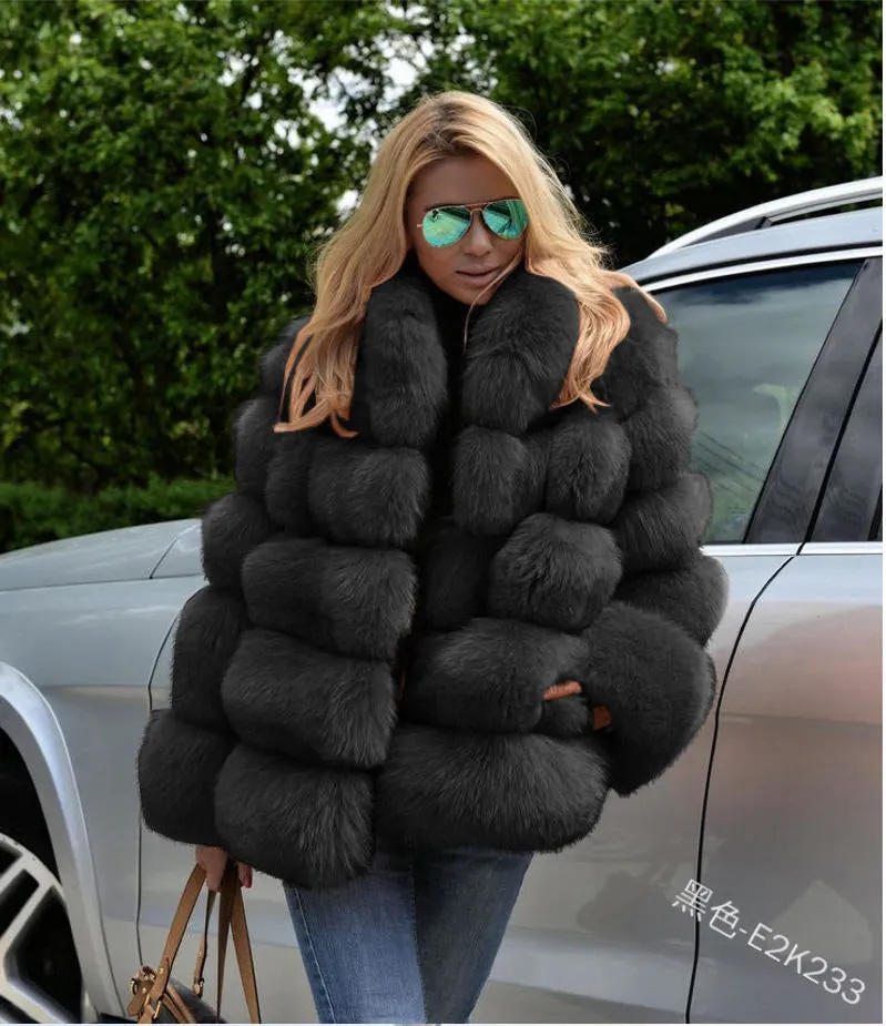 OM Bubble Faux Fur Coat