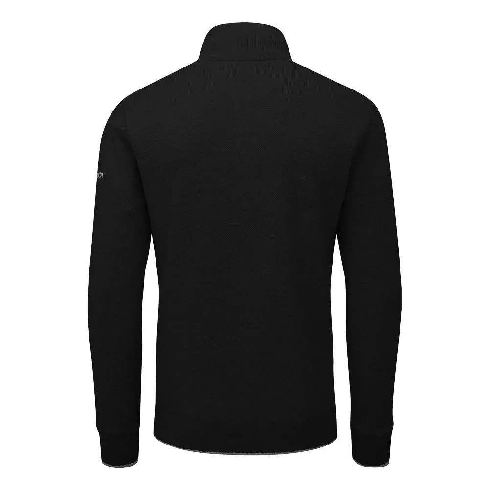 Oscar Jacobson Anders Lined 1/2 Zip Sweater - Black