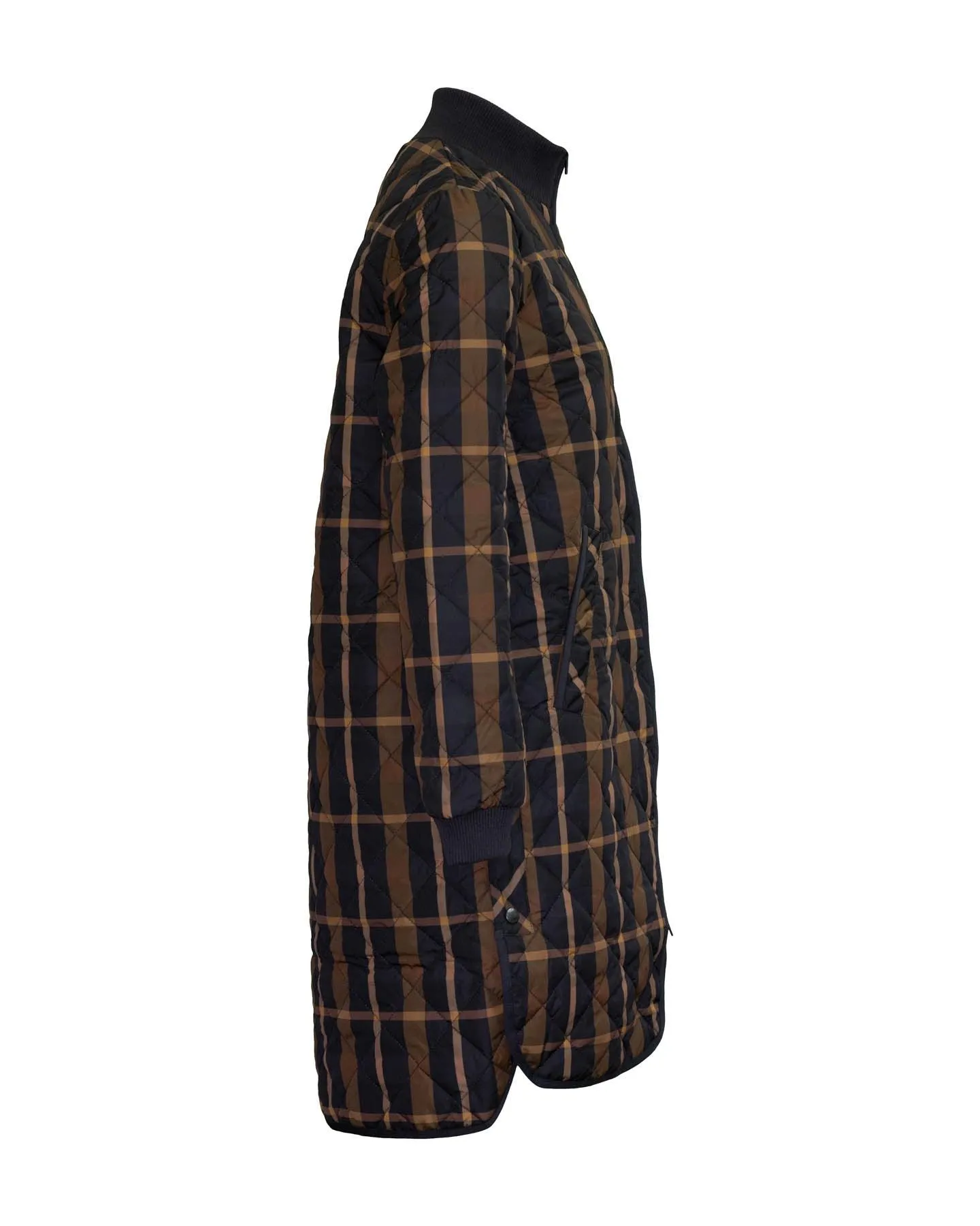 Padded Plaid Coat