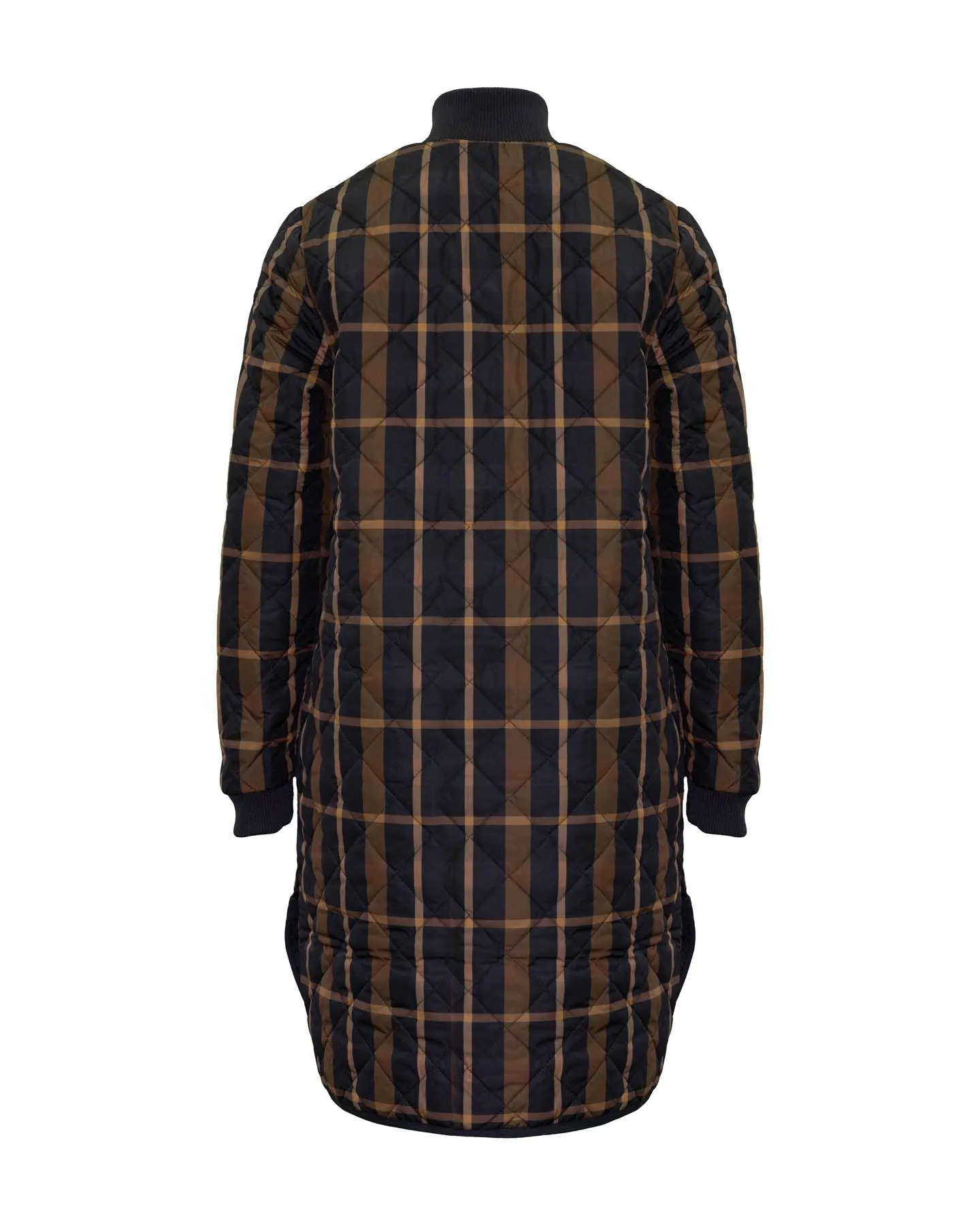 Padded Plaid Coat