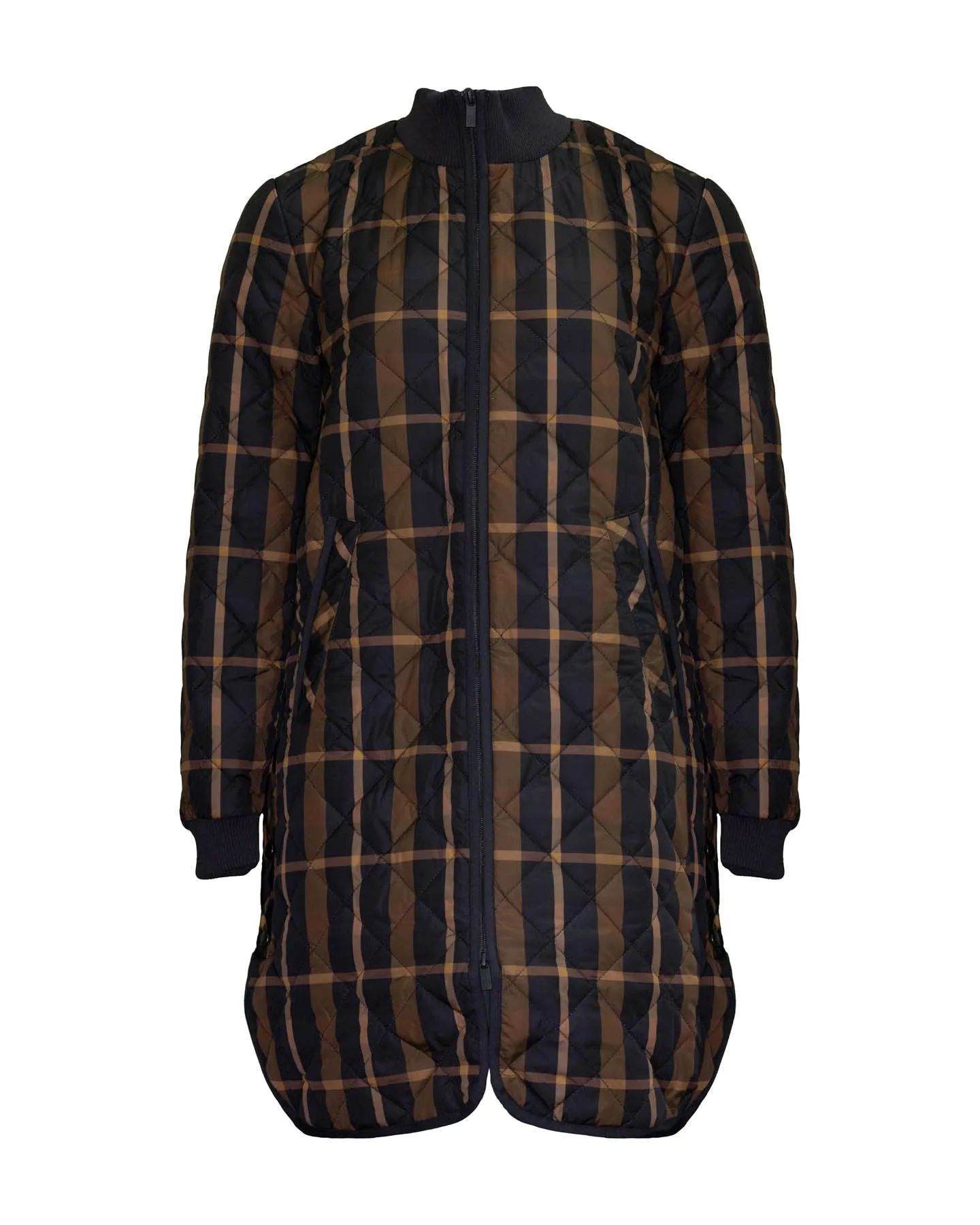 Padded Plaid Coat