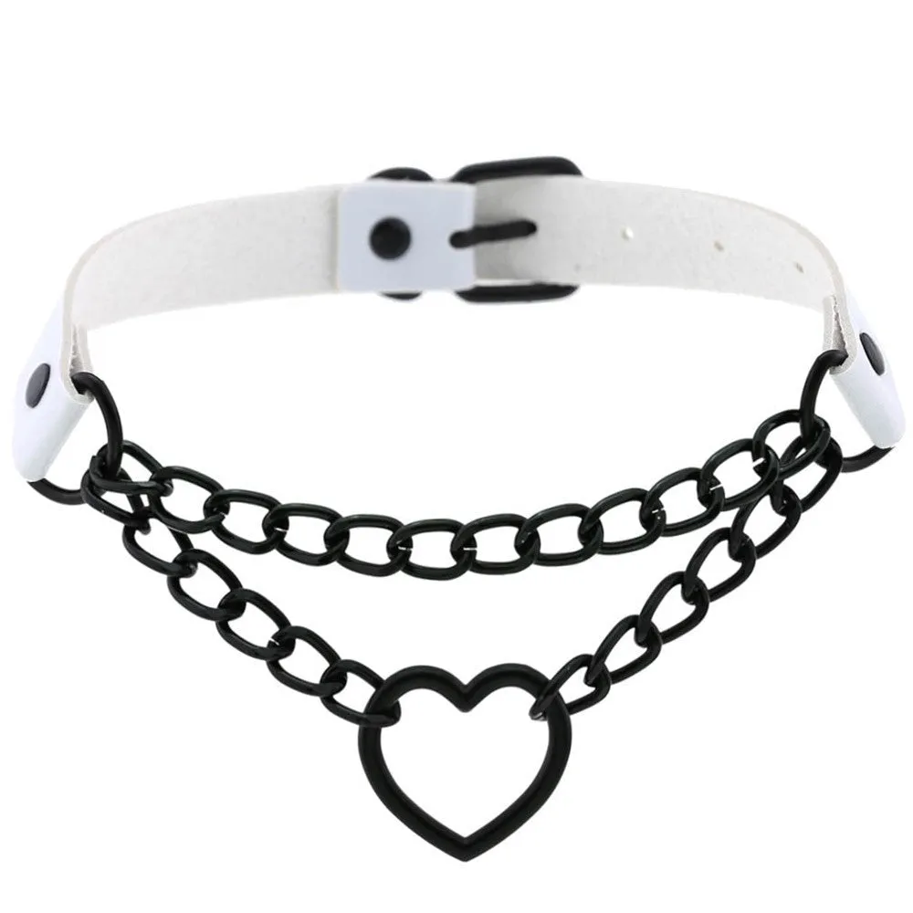 Pastel Goth Heart Choker