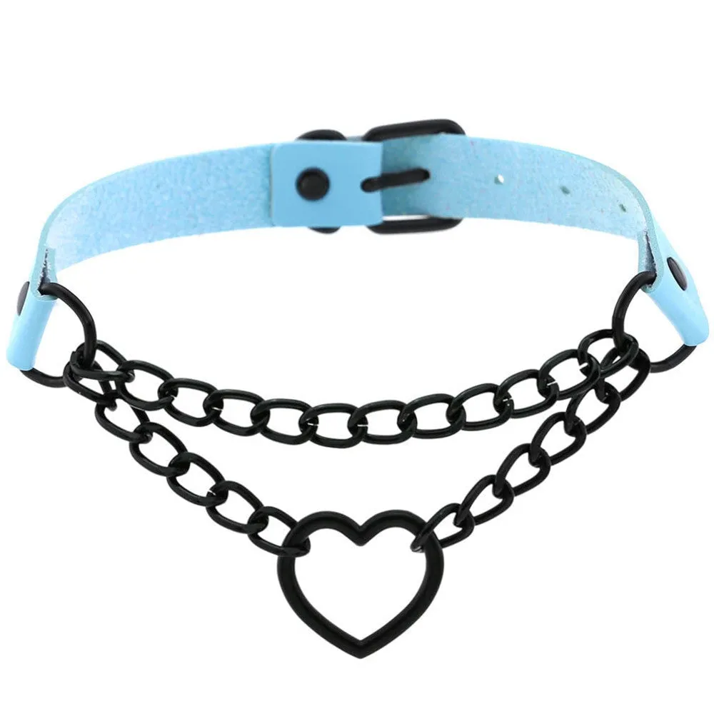 Pastel Goth Heart Choker