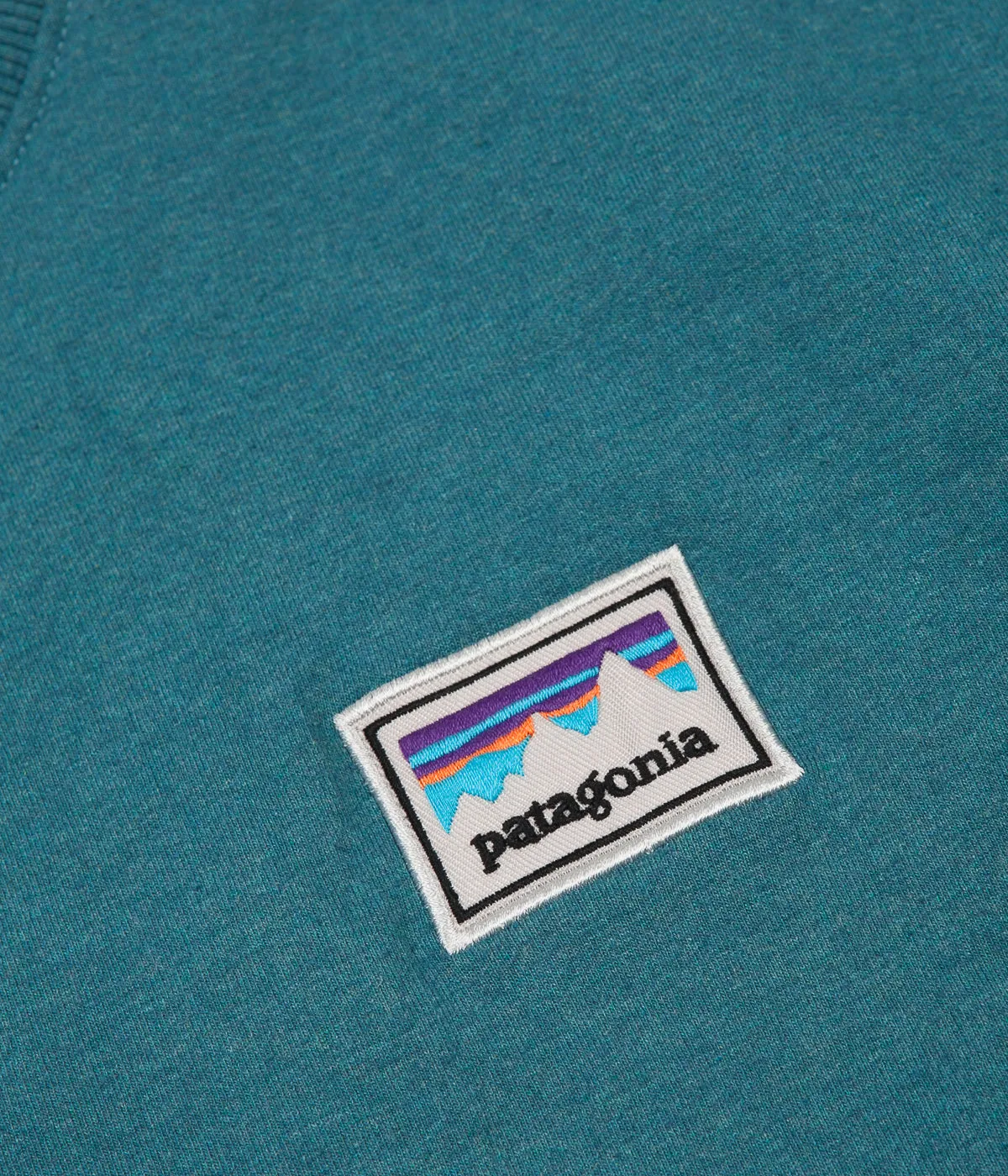 Patagonia Shop Sticker Patch Uprisal Crewneck Sweatshirt - Tasmanian Teal