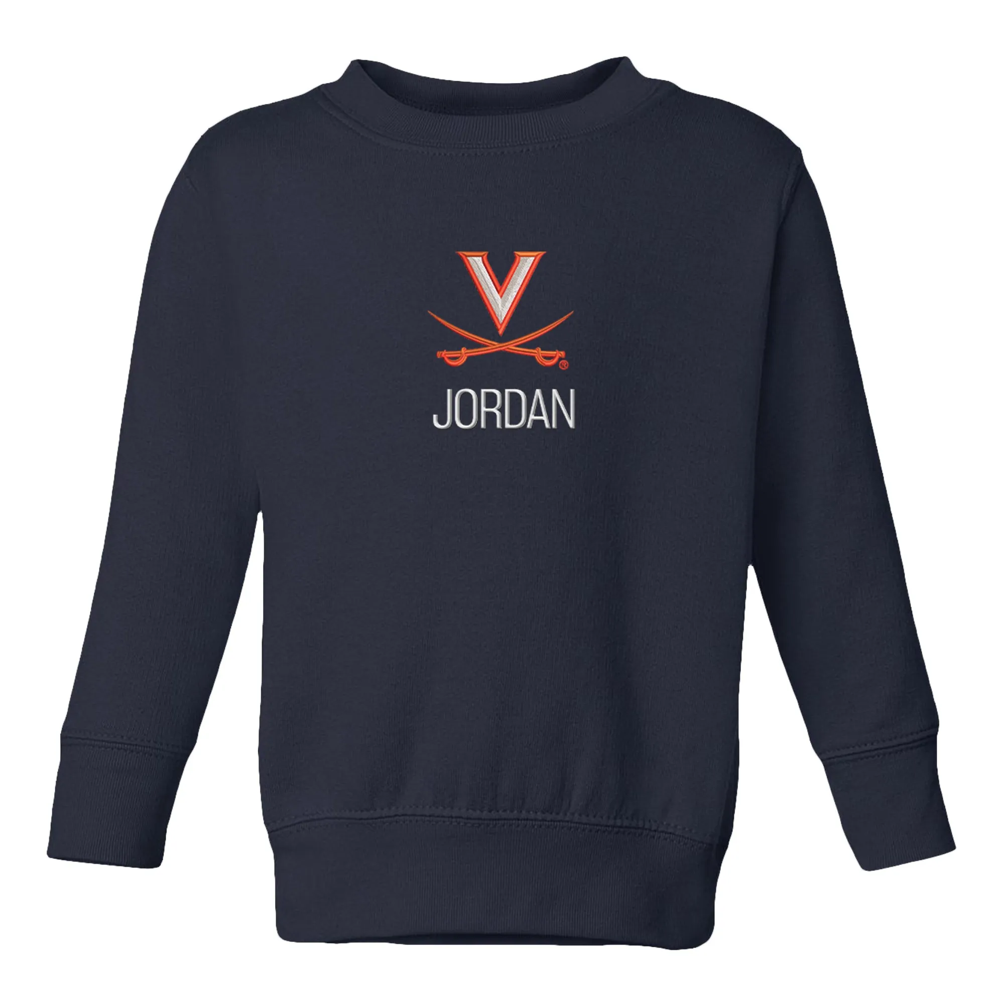 Personalized Virginia Cavaliers Toddler Crewneck Sweatshirt