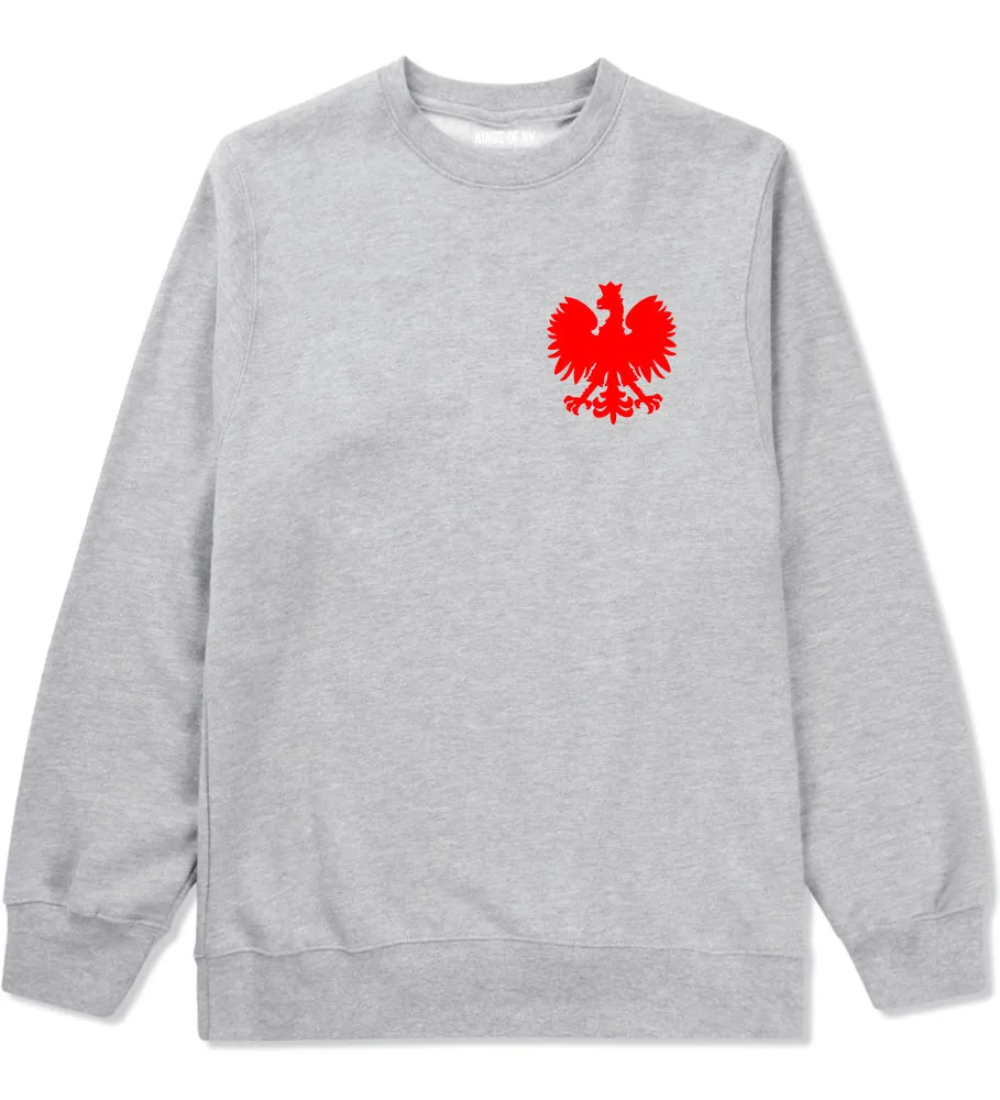 Poland Eagle Polish Pride Polska Chest Mens Crewneck Sweatshirt