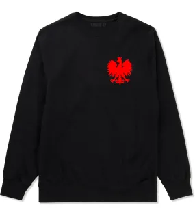 Poland Eagle Polish Pride Polska Chest Mens Crewneck Sweatshirt