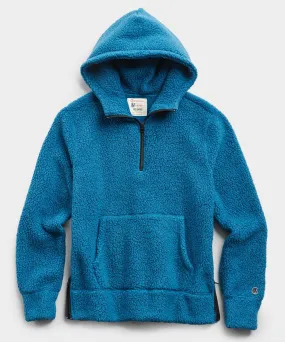 Polartec Sherpa Hoodie in Slate Teal