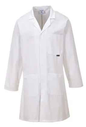 Portwest White Cotton Warehouse catering Lab Coat - C851