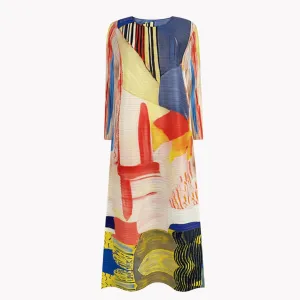 Pre Order:  Abstract Pleated Dress