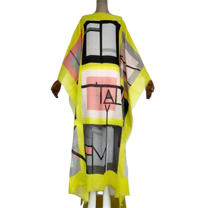 Pre Order: Vibrant Abstract Kaftan Dress - WINI