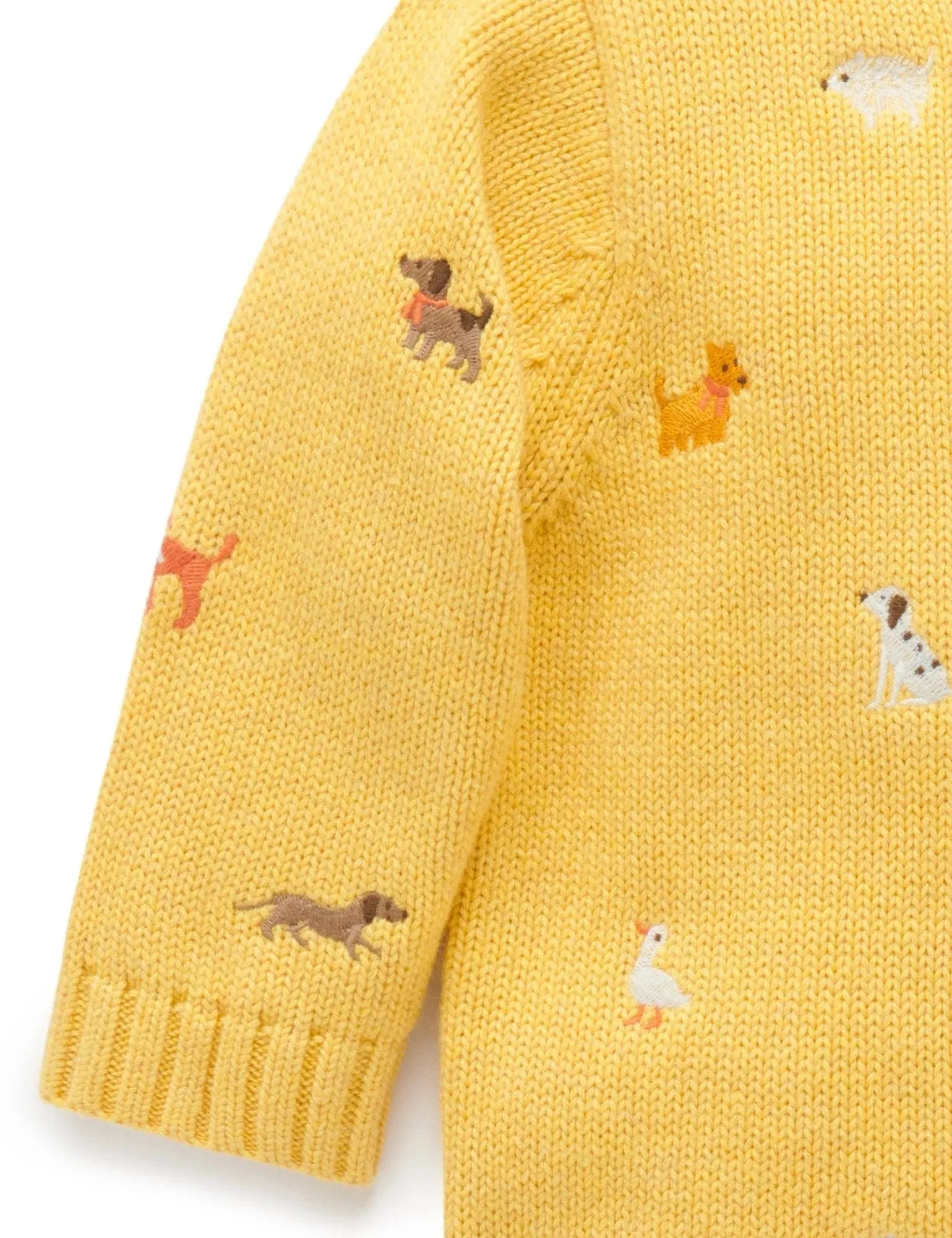 Pure Baby Embroidered Doggy Jumper