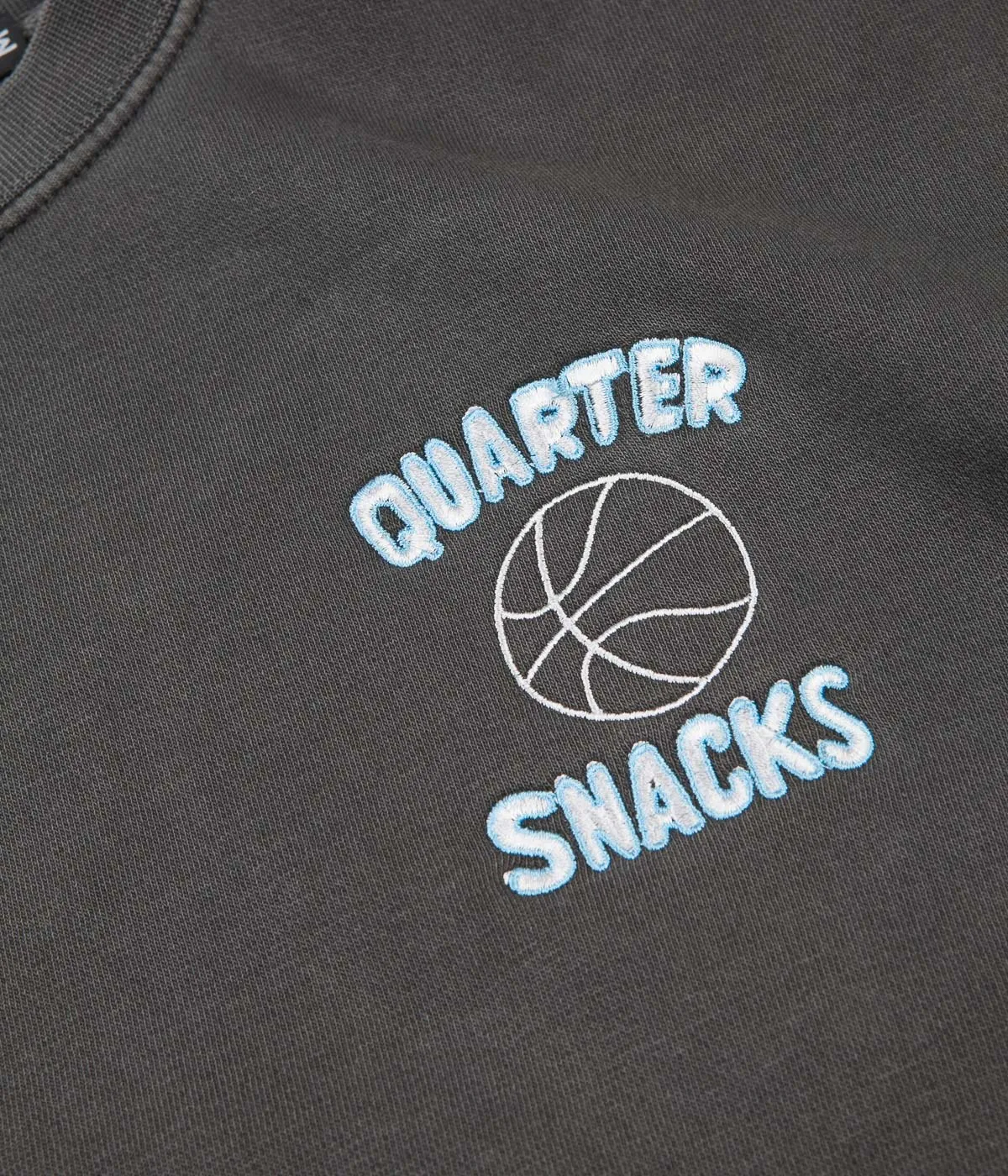 Quartersnacks Ball Is Life Crewneck Sweatshirt - Washed Charcoal