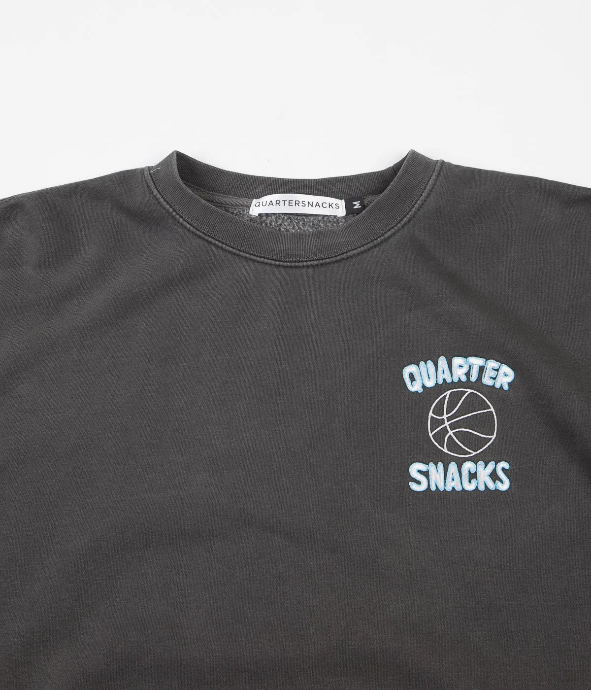 Quartersnacks Ball Is Life Crewneck Sweatshirt - Washed Charcoal