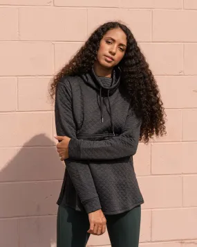 Quilted Mockneck Sweatshirt