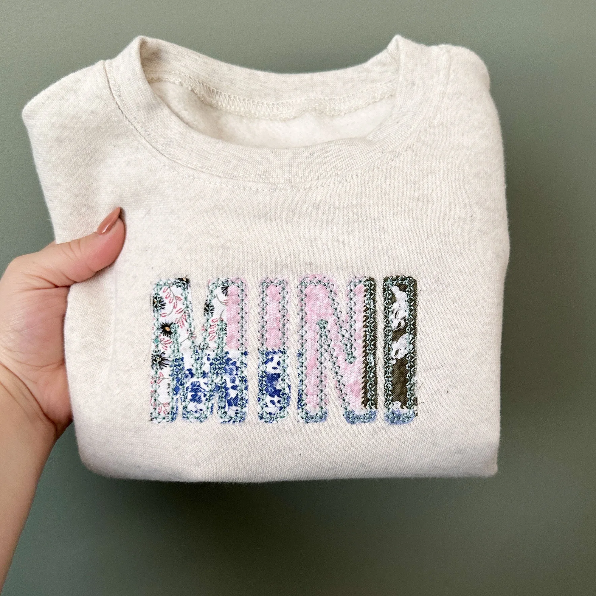 Quilted Patchwork MINI Children's Crewneck Sweatshirt