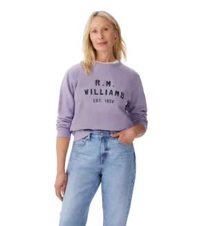 R.M.Williams Stencil Crewneck Sweatshirt - Lavender