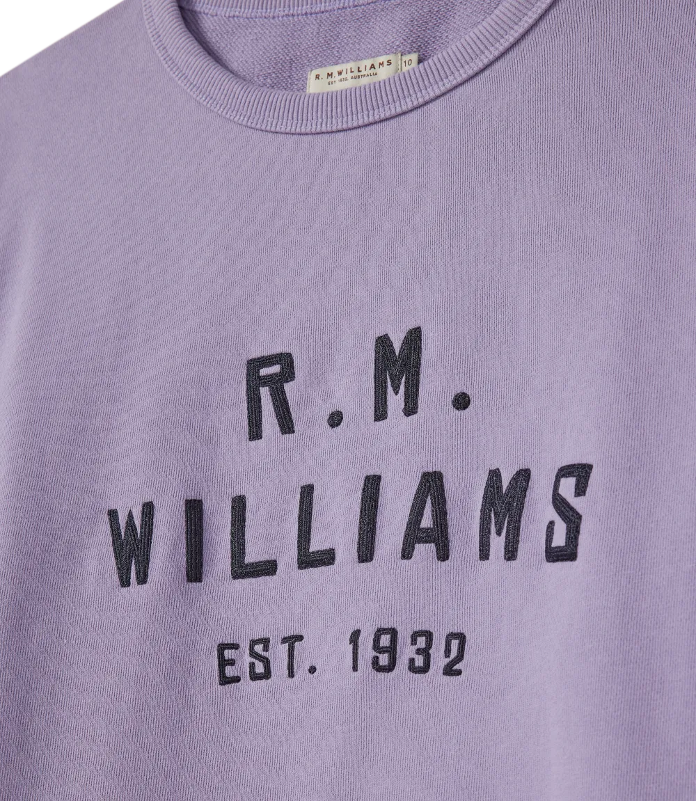 R.M.Williams Stencil Crewneck Sweatshirt - Lavender