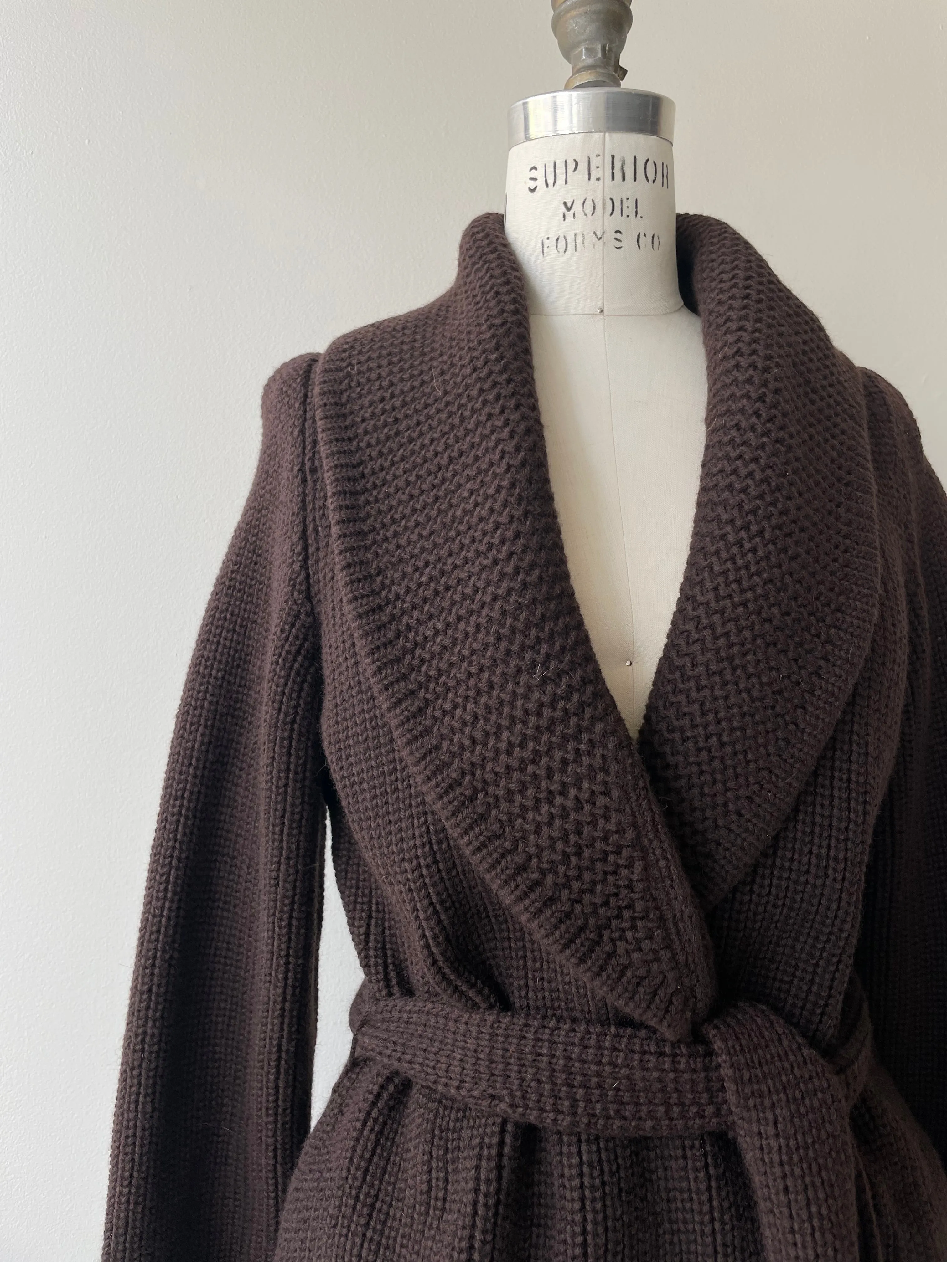 Shawl Collar Wool Cardigan