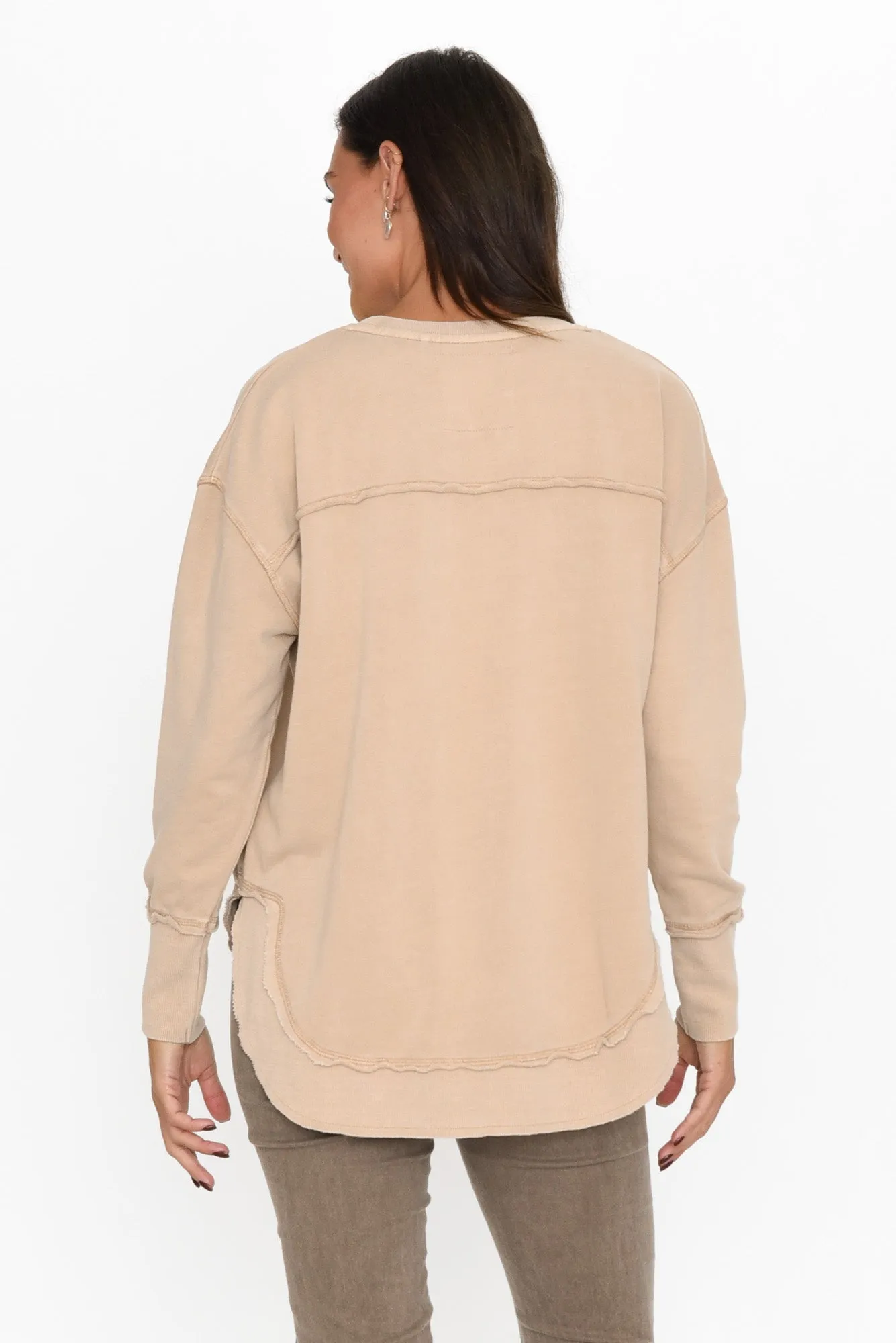 Simplified Oat Crewneck Jumper