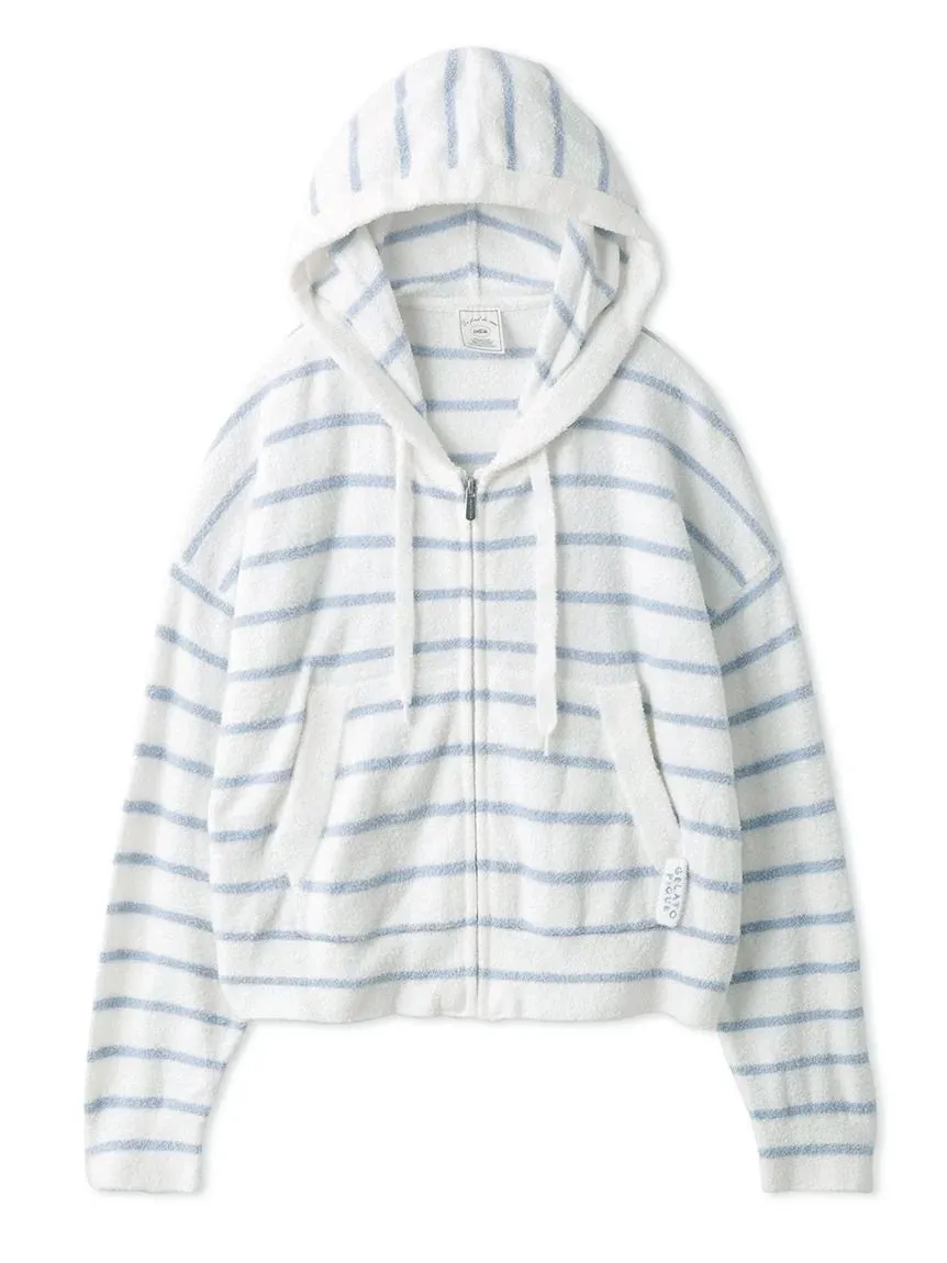 Smoothie Striped Soft Zip Up Hoodie