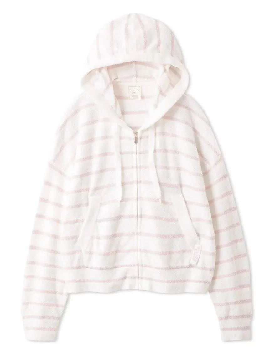 Smoothie Striped Soft Zip Up Hoodie