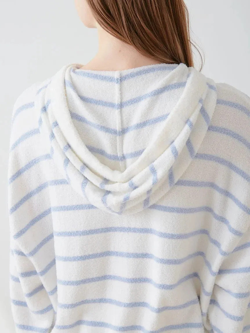 Smoothie Striped Soft Zip Up Hoodie