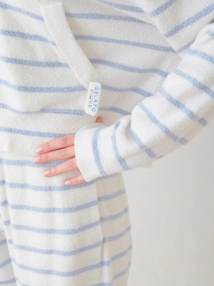 Smoothie Striped Soft Zip Up Hoodie