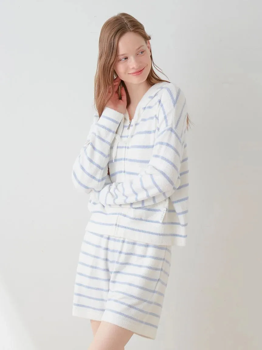 Smoothie Striped Soft Zip Up Hoodie