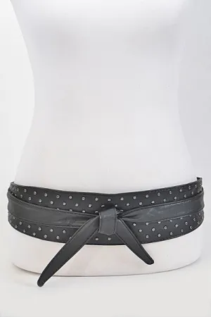 Studded Wide Wrap Around Belt