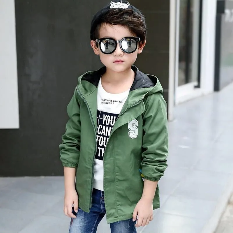 Stylish Windbreaking Hooded Jacket