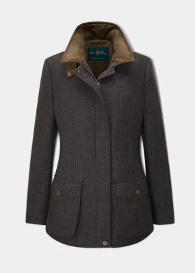 Surrey Ladies Tweed Coat In Bramble - Regular Fit