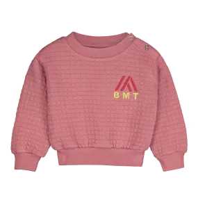 SWQU-SWEATSHIRT QUILTED BMT EMBRO-Dusty pink