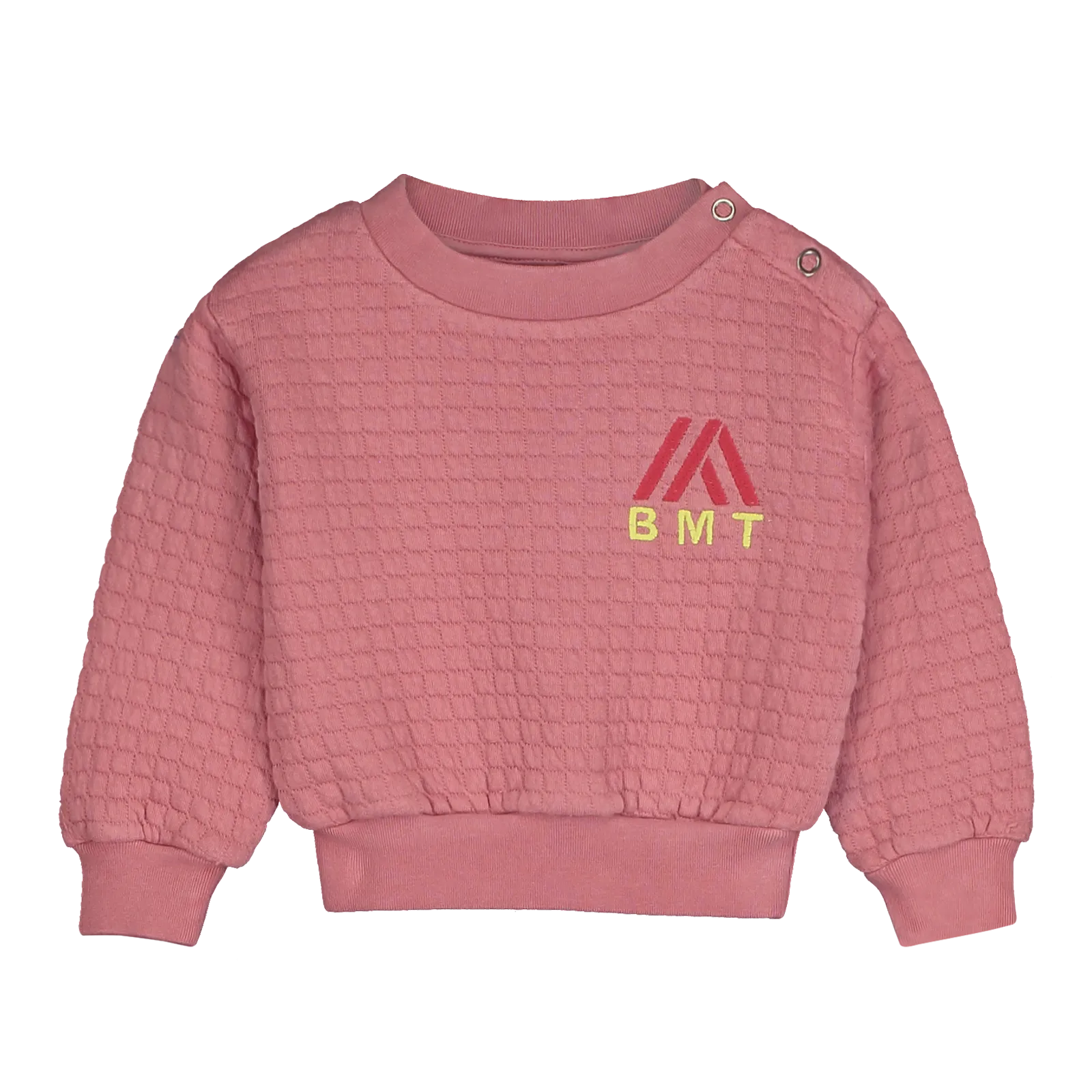 SWQU-SWEATSHIRT QUILTED BMT EMBRO-Dusty pink