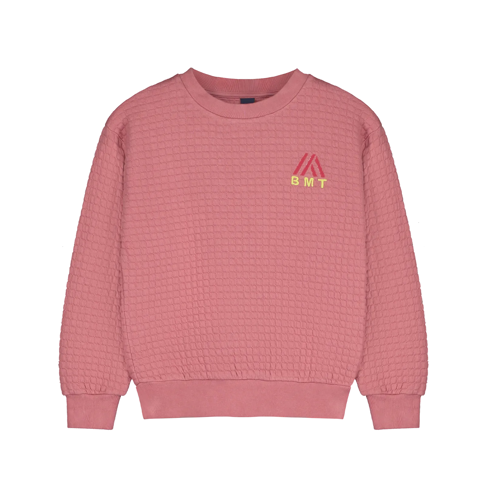 SWQU-SWEATSHIRT QUILTED BMT EMBRO-Dusty pink