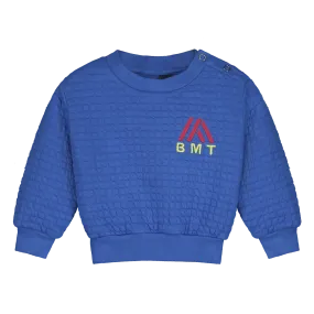 SWQU-SWEATSHIRT QUILTED BMT EMBRO-Fresh blue