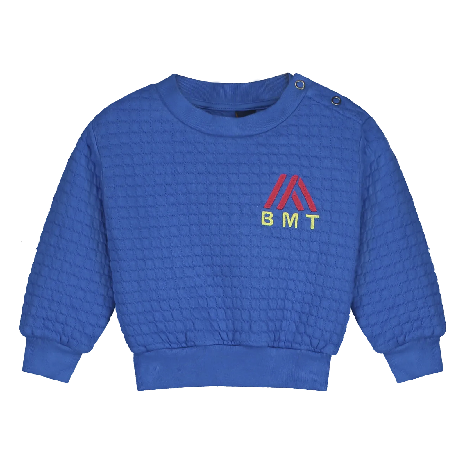 SWQU-SWEATSHIRT QUILTED BMT EMBRO-Fresh blue