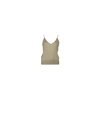 Tamara Mellon Ribbed Camisole Top in Beige Cashmere