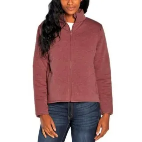 Three Dots Cozy Midweight Insulated Quilted High Low Hem Zip Jacket