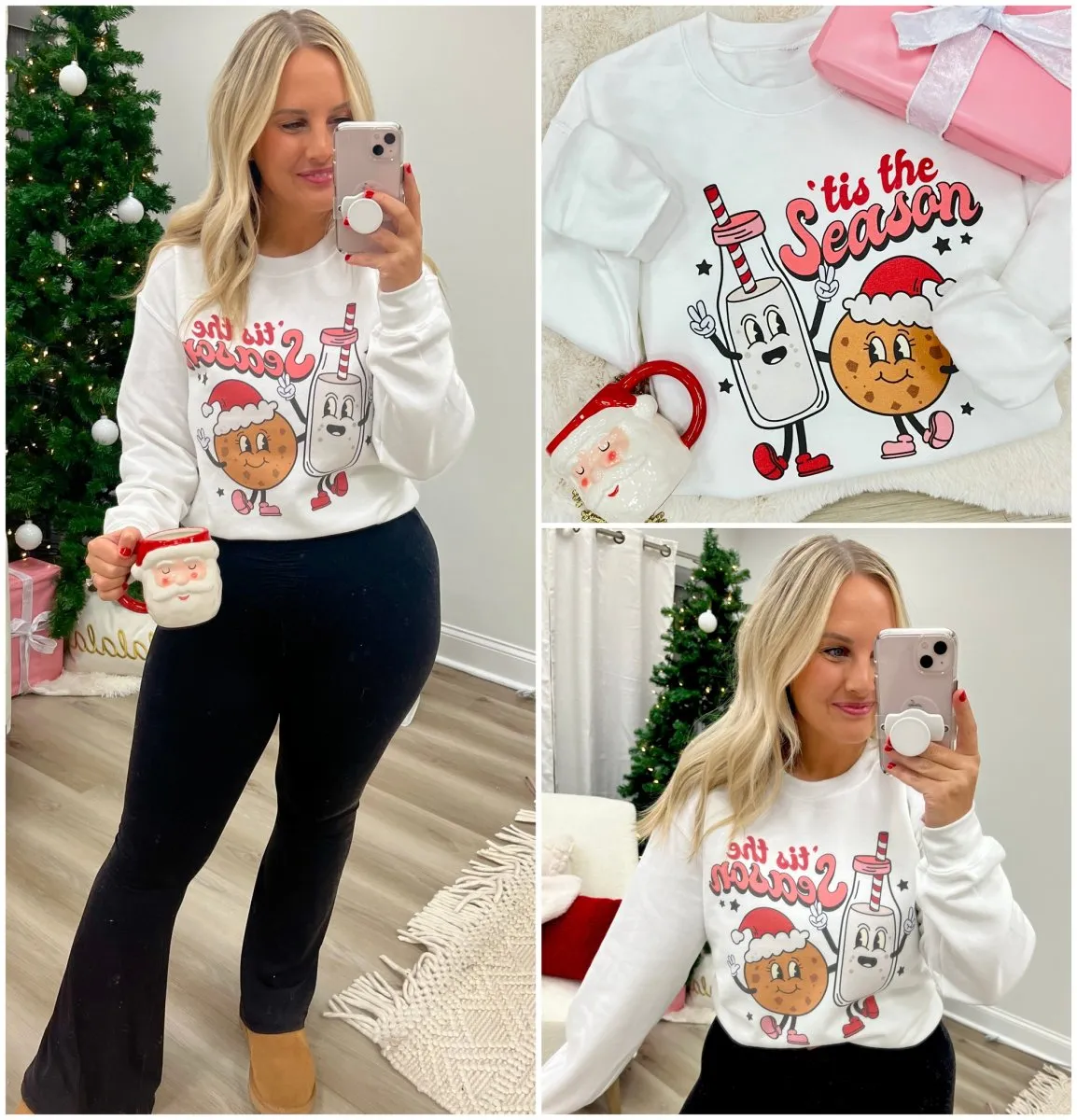 'Tis The Season 'Milk & Cookies' Crewneck Sweatshirt