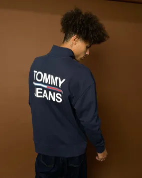 Tommy Jeans Text Flag Mock Neck Jumper Twilight Navy