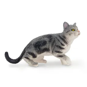 Toymany Grey American Shorthair Cat Figurine Toy