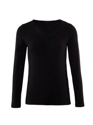 TRANSIT SCOOP-NECK LONG-SLEEVED TOP