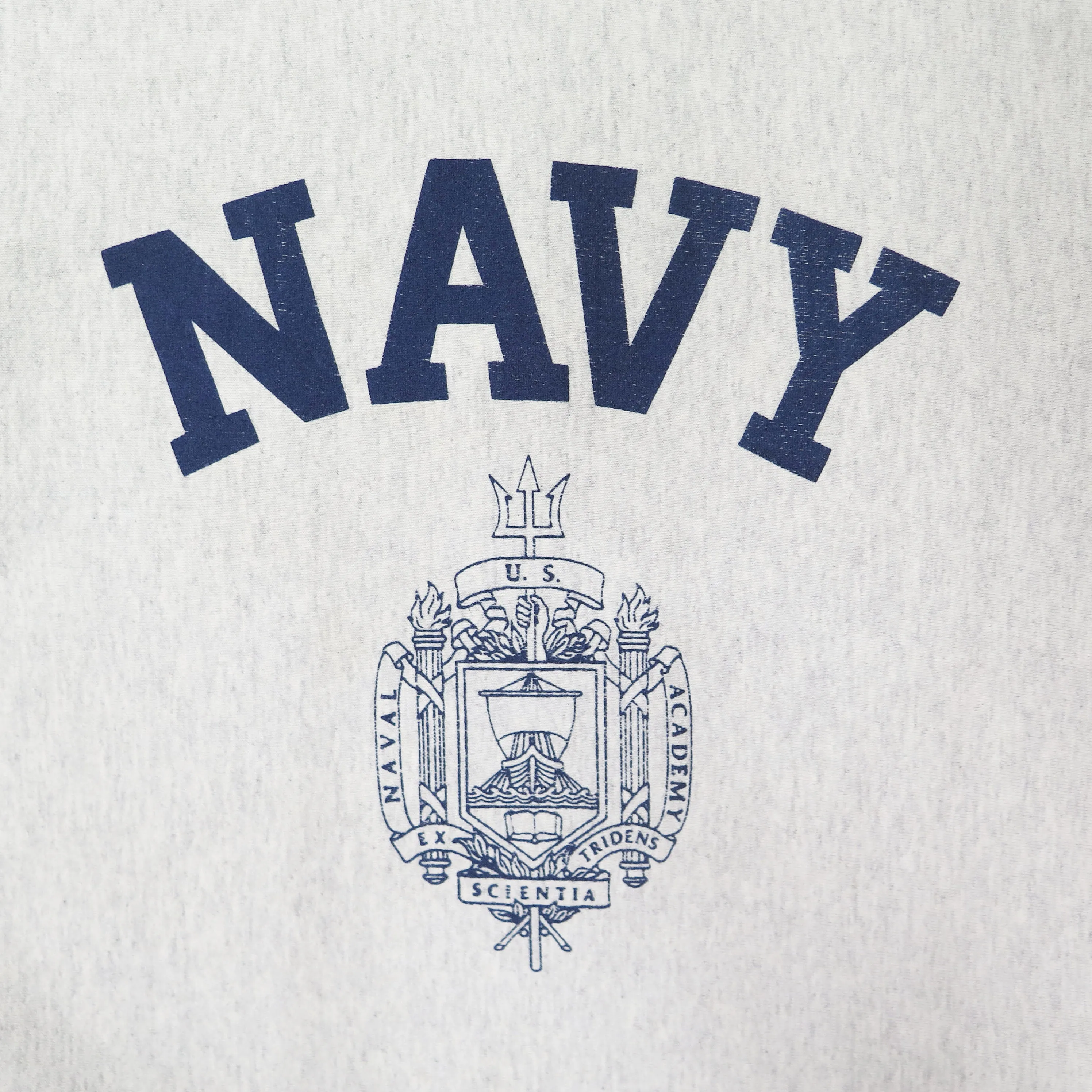 USN US NAVY SWEATSHIRT NAVAL ACADEMY CREST CREWNECK 1980'S