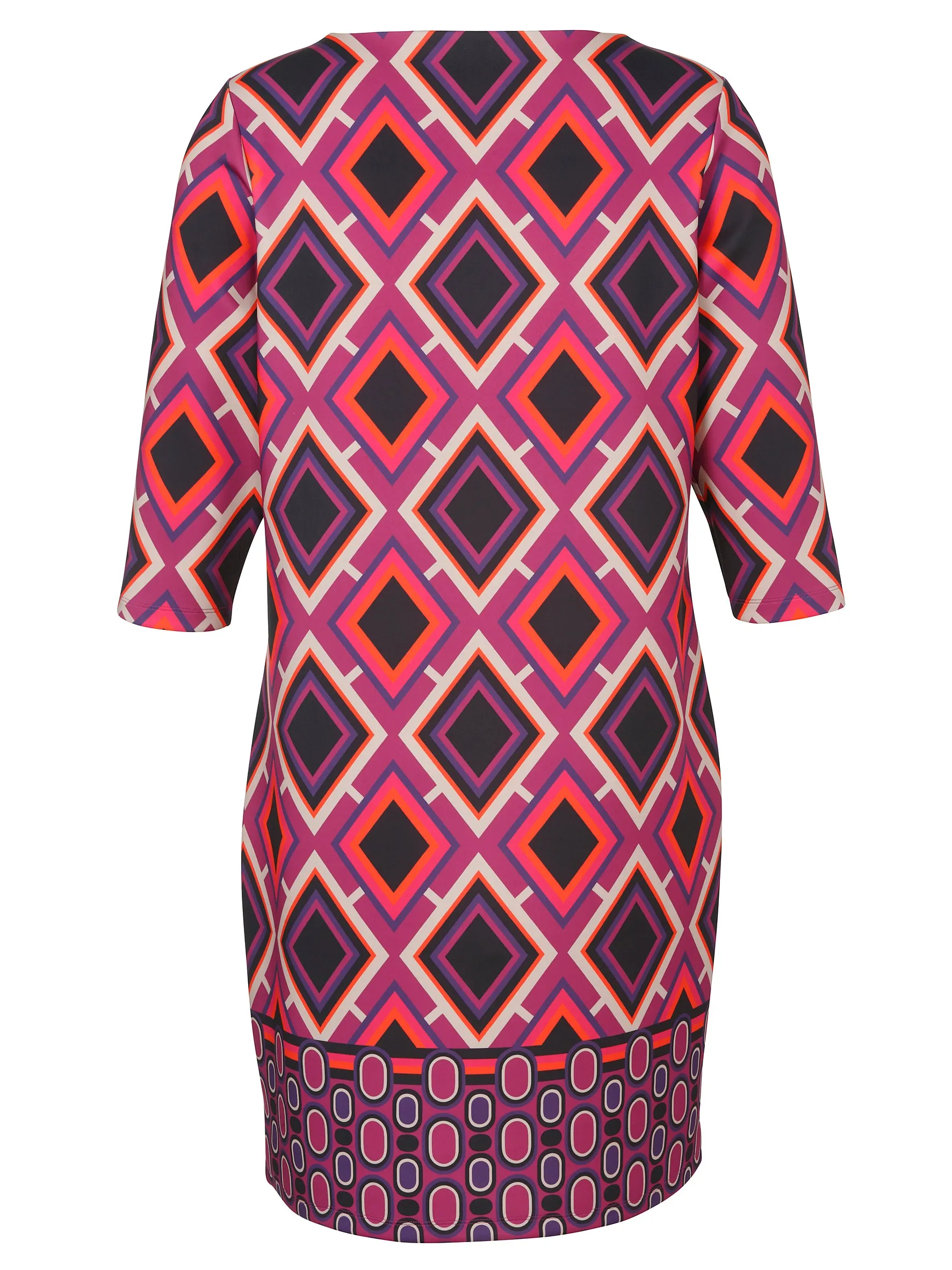 Via Appia Due Diamond Print Dress