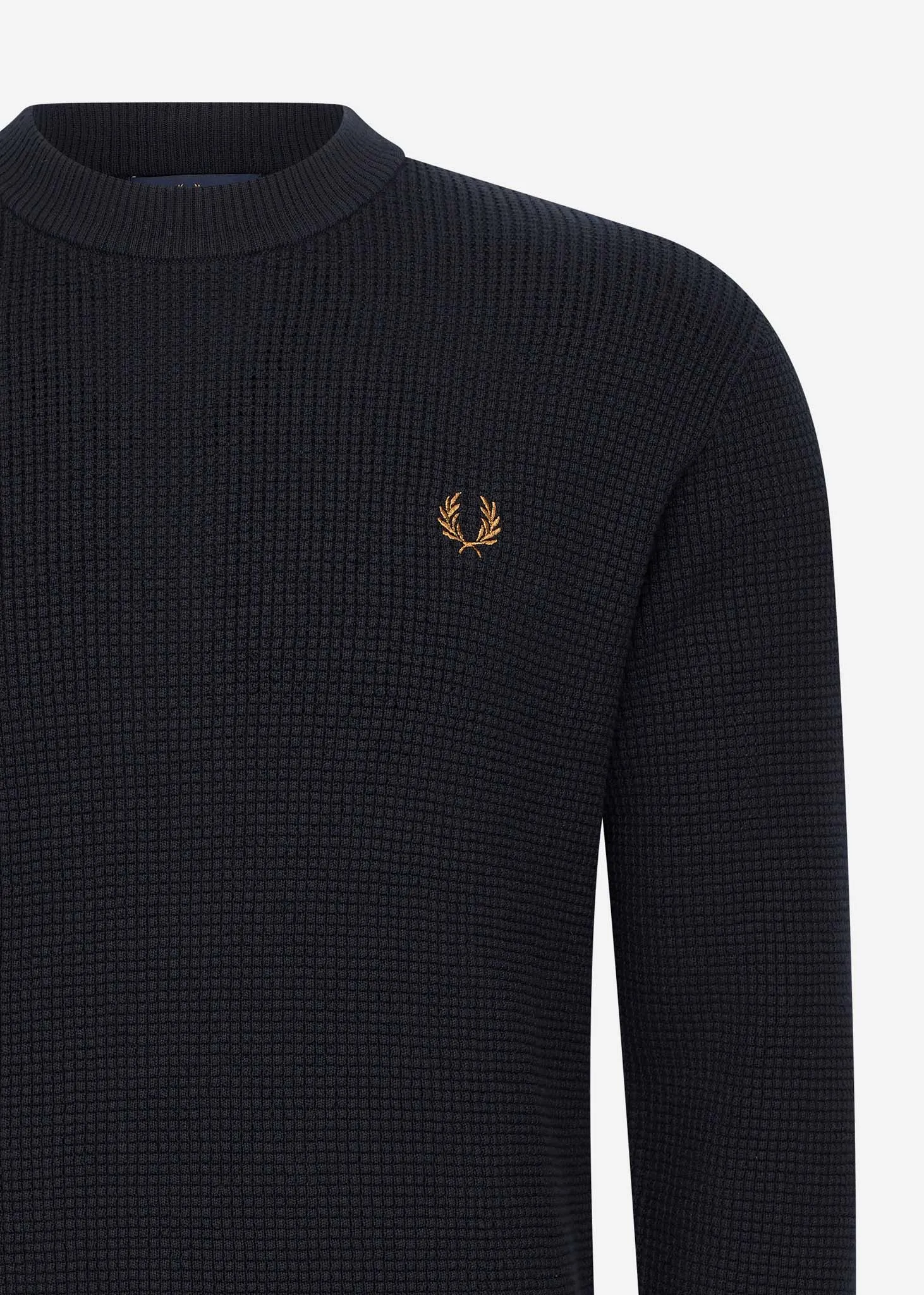 Waffle stitch jumper - navy