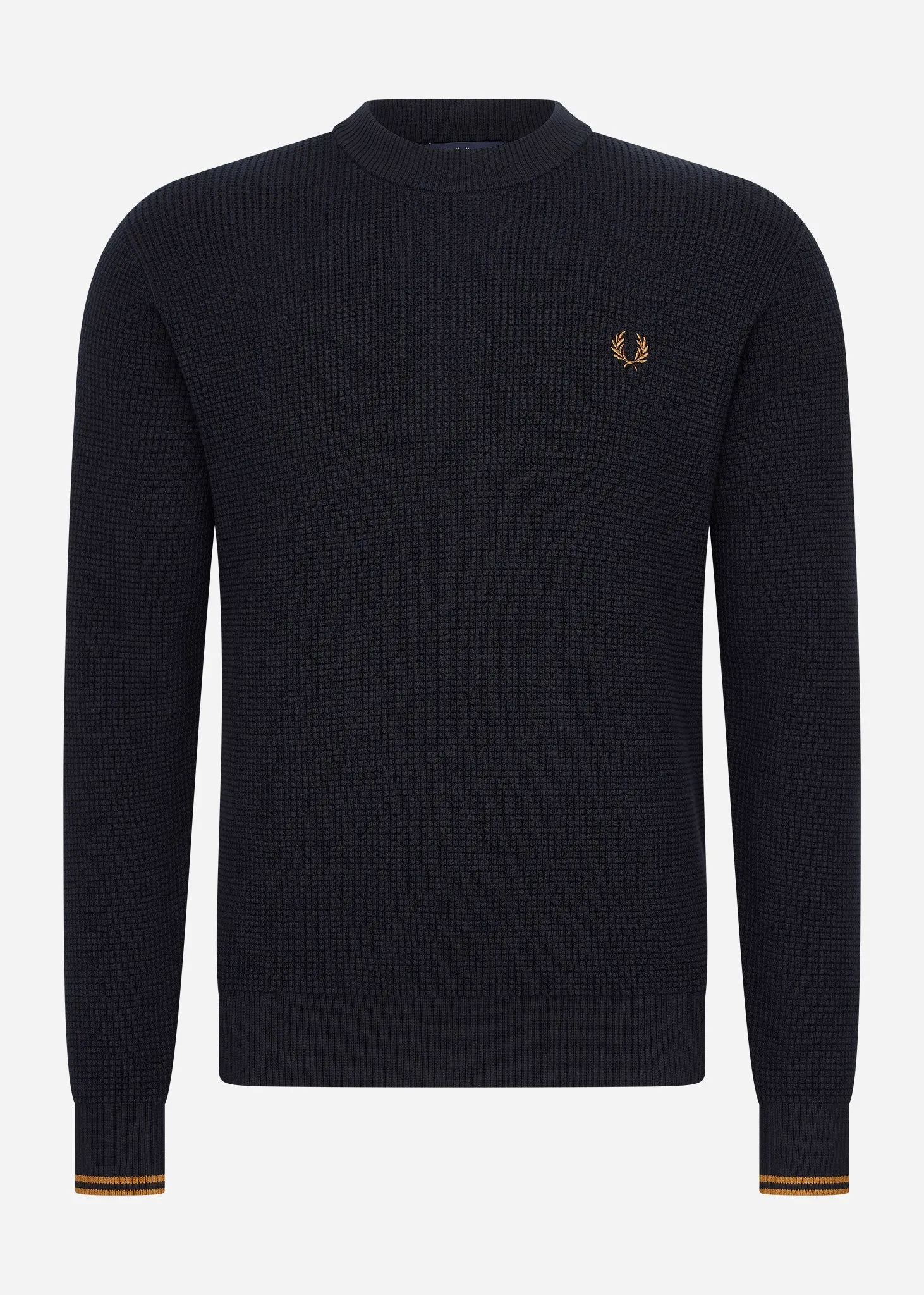 Waffle stitch jumper - navy