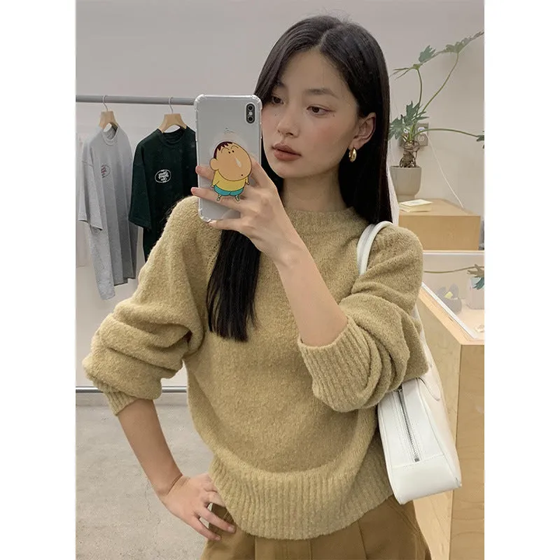 Wenkouban 2000s fashion Woolen Sweater for Women 2024 Autumn Trendy Comfy Designer Oversize Knitted Crewneck Jumper Sweater