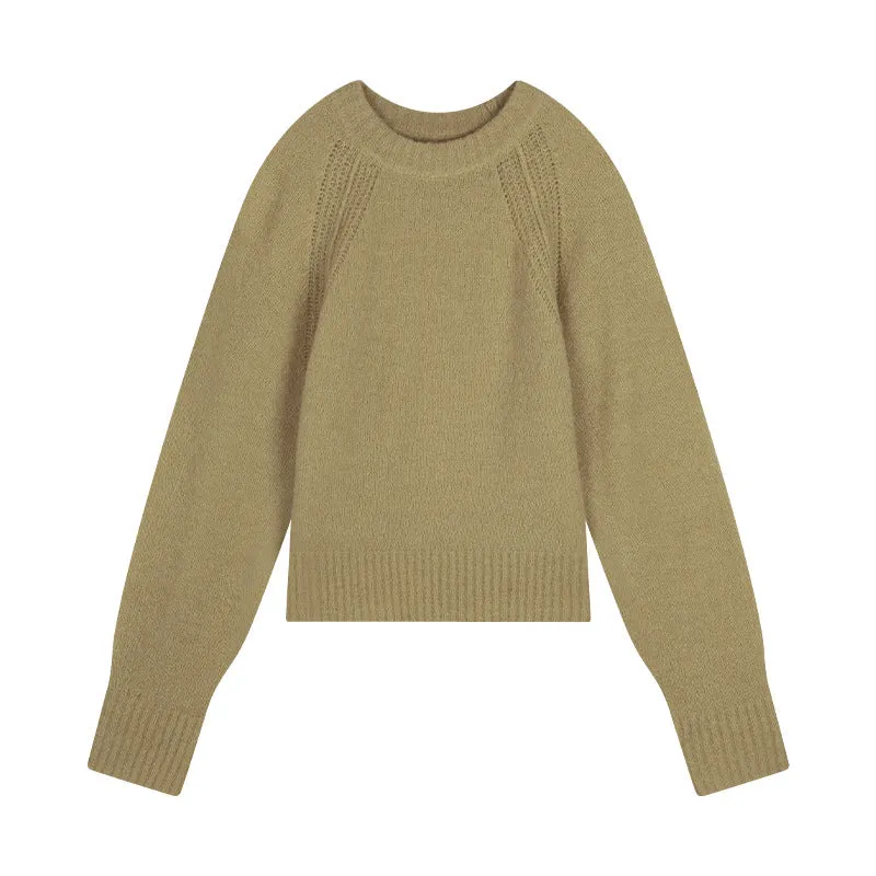 Wenkouban 2000s fashion Woolen Sweater for Women 2024 Autumn Trendy Comfy Designer Oversize Knitted Crewneck Jumper Sweater