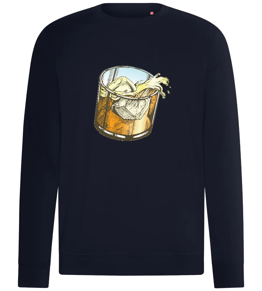 Whiskey Glass Spilled Design - Comfort unisex sweater